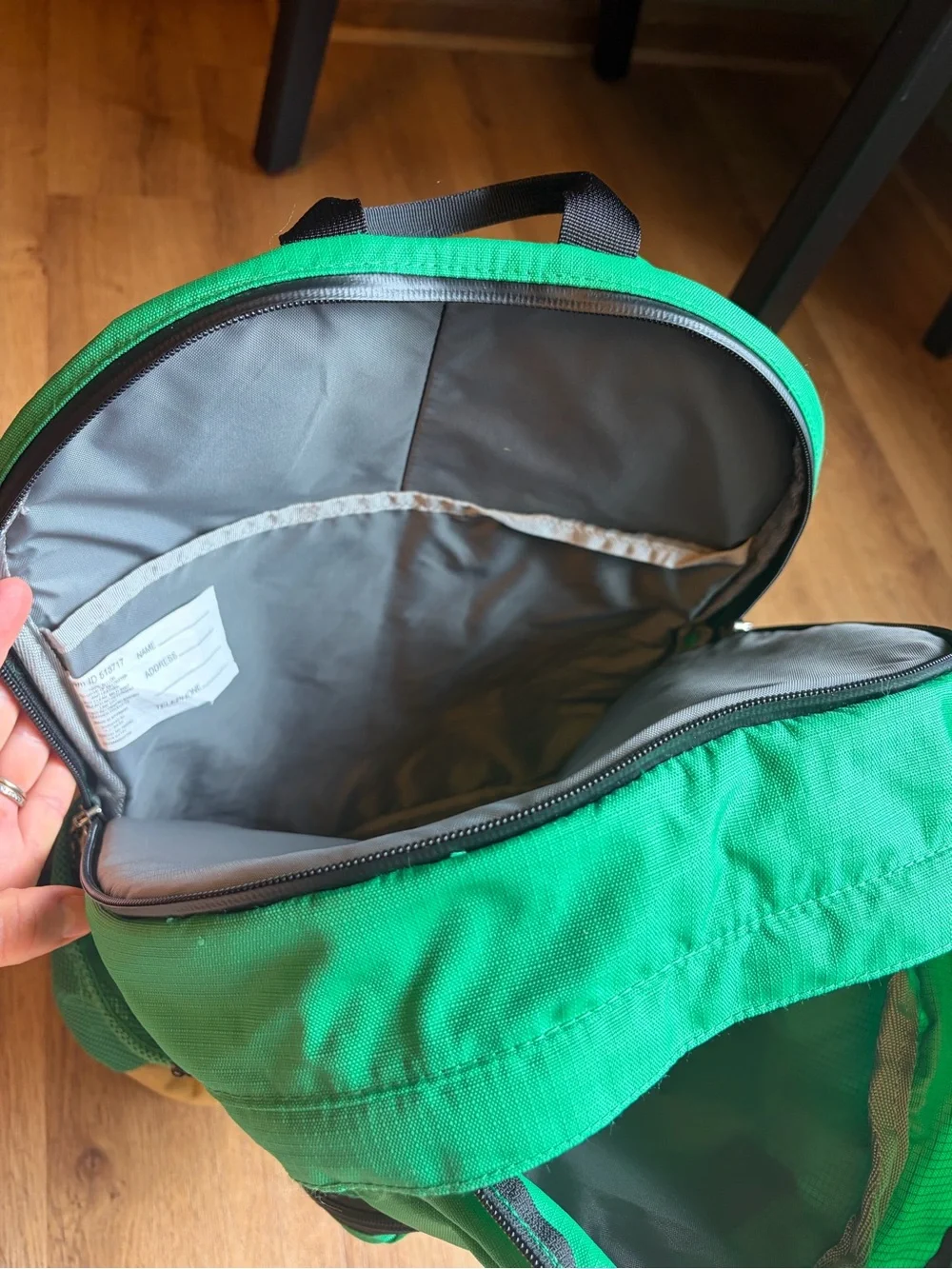 L.L.Bean Mountain Classic School Backpack 24L Green Tan Daypack Excellent